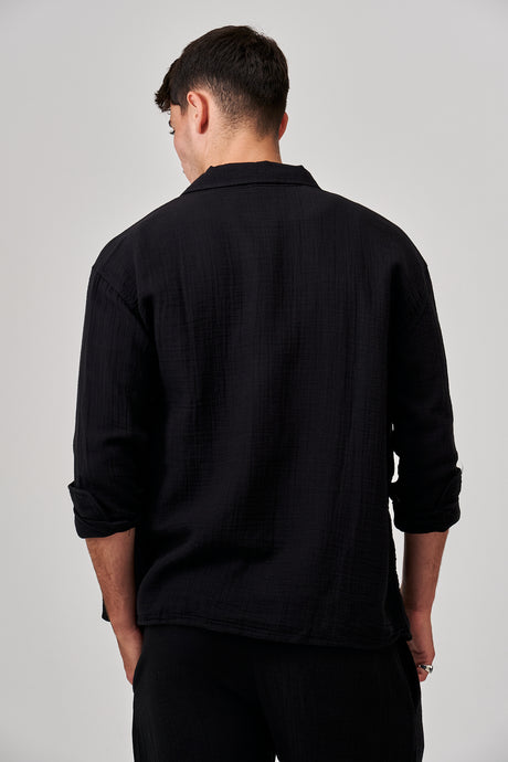 חולצת טטרה מיקונוס--שחור